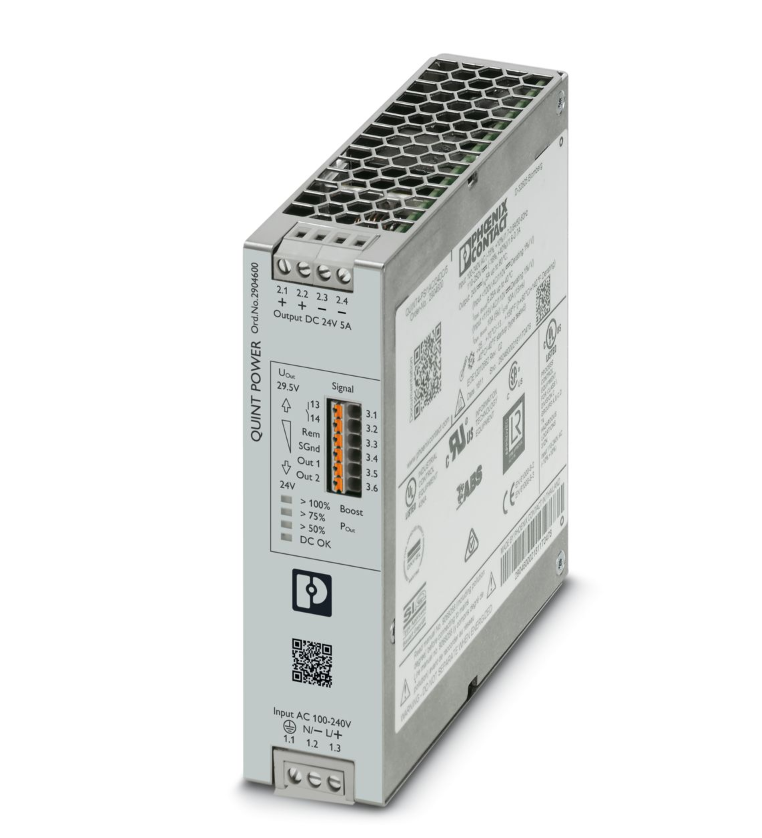 Phoenix QUINT4-pS/1AC/24DC/5 2904600 power module, single-phase AC input, 24V DC output, 5W