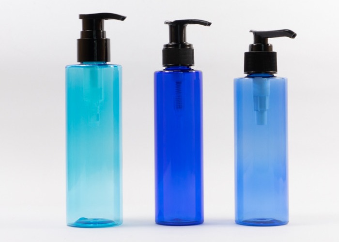 350ml 500ml Transparent PET Plastic Bottle With PP Lotion Pump