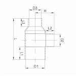 Plumbing Refrigeration Pipe Fittings Copper Tee Pipe Connector 140MM