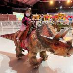 Custom Electric Walking Dinosaur Ride Animatronic Triceratops Dinosaurs For