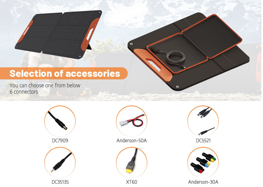 IP65 Waterproof Portable Folding Solar Panels 200W Solar Panel Camping Charger