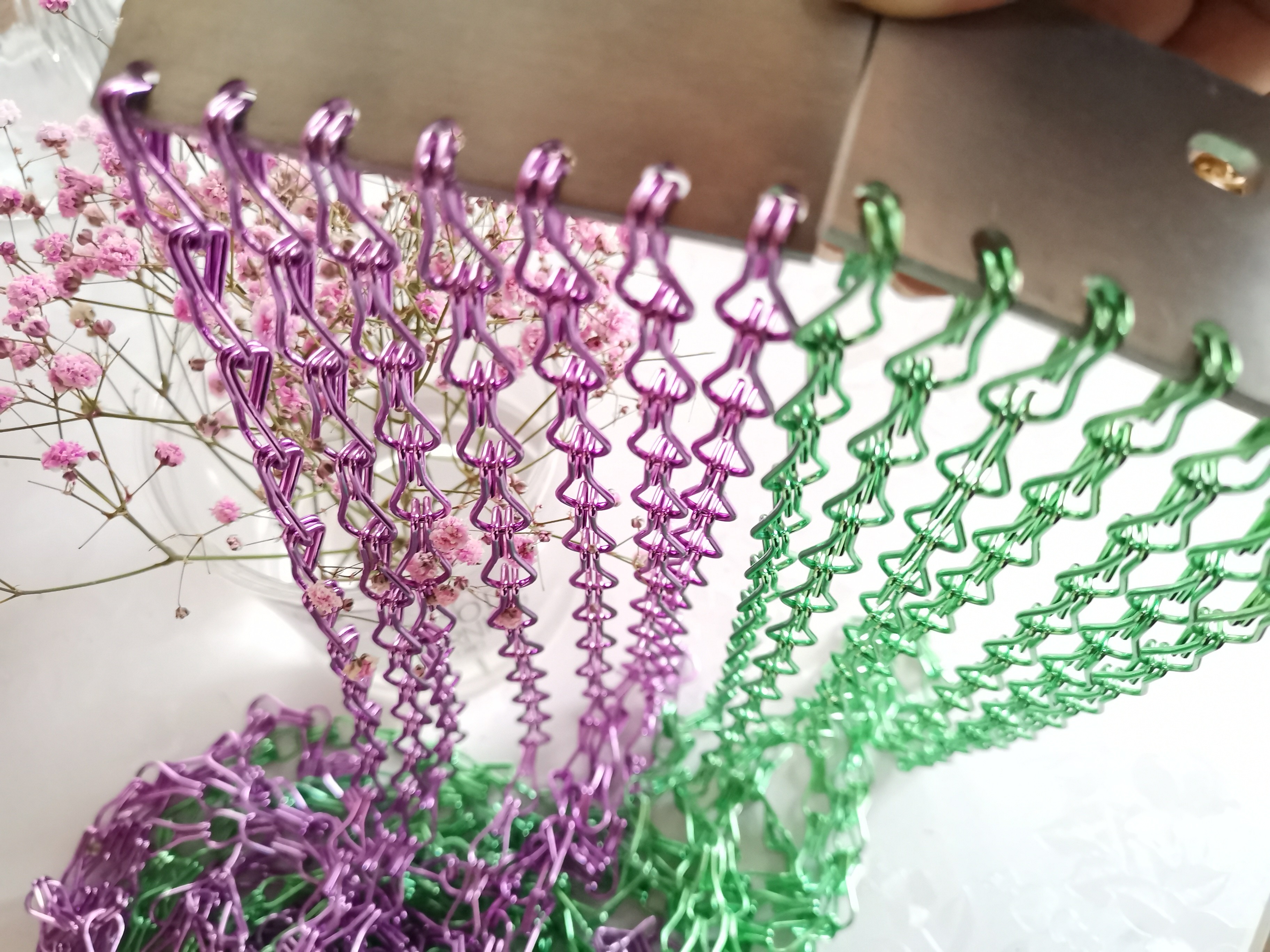 Chain Braided Metal Ring Mesh For Ceiling Treatments