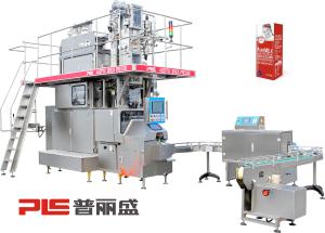 China CE Certificate 250ml Slim Juice Aseptic Carton Filling Machine 7500PPH wholesale