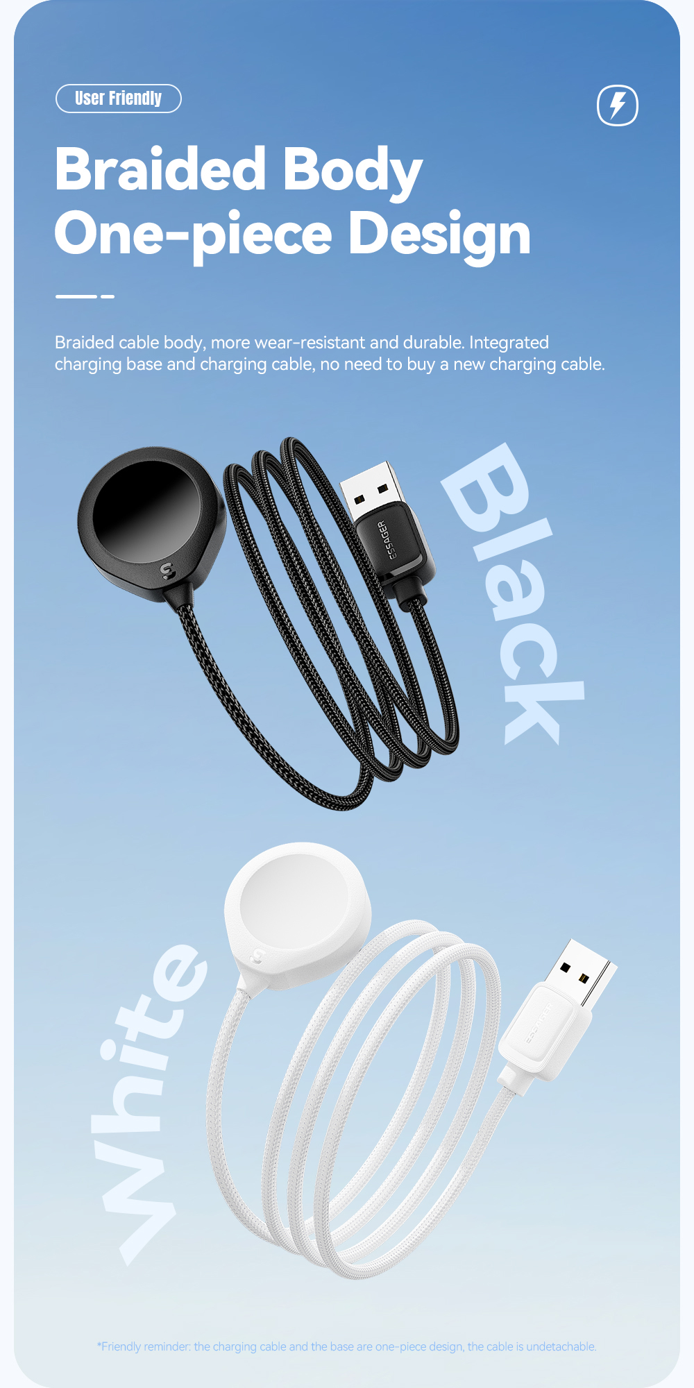ESSAGER ES-WC14 Series Wireless Watch Charger 5V/2A Input 2.5W MAX