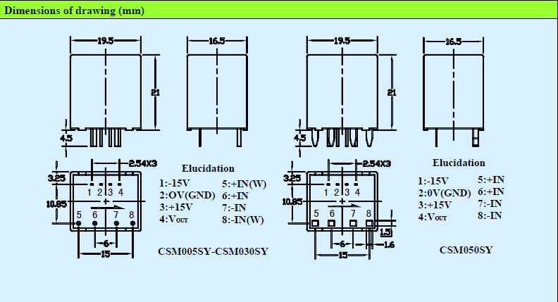 Closed Loop Hall Current Sensor , Precision Current Transducer For Inverter