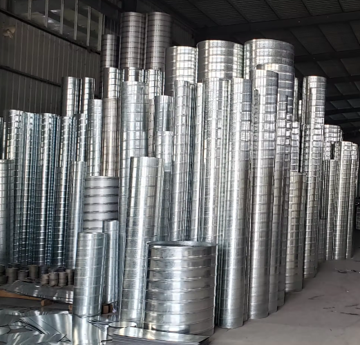 Galvanized Spiral Air Duct for Industrial Design Style Bedroom Air Conditioning Needs
