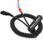 Red Scarlet Epic Camera Power Coiled Twist Cable 6 Pin Right Angle Female to