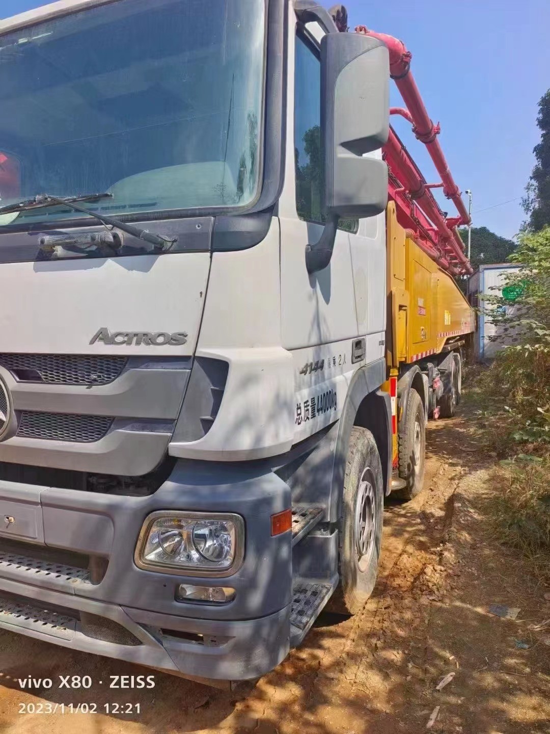 56 Meter Sany Used Concrete Pump Truck 2019year 44000KG