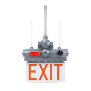 China Explosion Proof Exit Sign Light Fixture 100-277V For Hazardous Locations wholesale