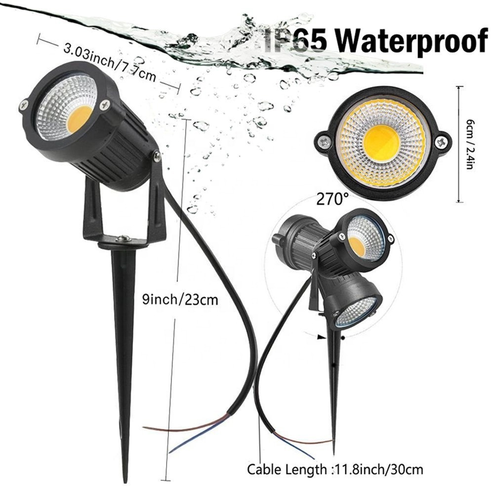 Aluminum Led Garden Spike Lights 12V 110V 220V Low Light Loss High Brightness