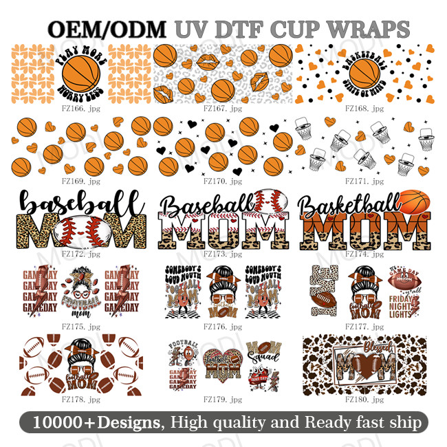 Hello Kitty 16Oz Baseball Sports Balls UV DTF Transfer Cup Wrap Stickers For Glass Tumblers Custom Designs