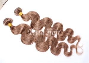China Unprocessed Light Brown Virgin Human Hair Extensions Without Shedding wholesale