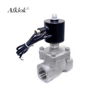 China Diaphragm DC24V High Pressure Solenoid Valve Stainless Steel 100 Bar wholesale