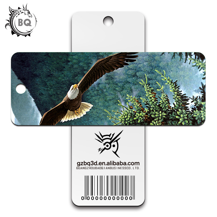 Childrens Lenticular 3D Lenticular Custom Bookmark With Tassel 0.6mm PET