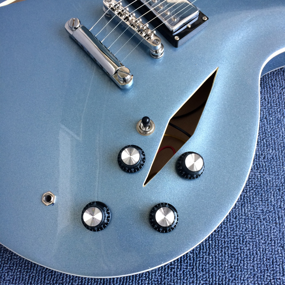 Hollow body jazz electric guitar, Blue Jazz Guitar,Rosewood Fingerboard