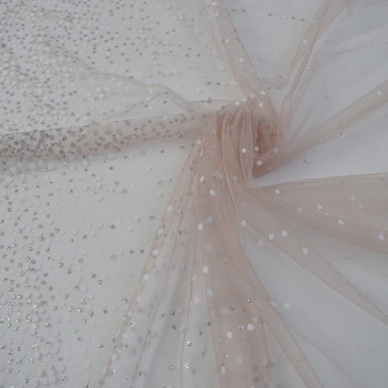 Spandex embroidered Brocade Jacquard Elastic Mesh Fabric