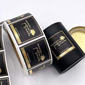China 65mm Black Plastic Sticker Label Custom Packaging For Candle Fragrance wholesale