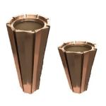 High barrel stainless steel artificial flower pot metal planter