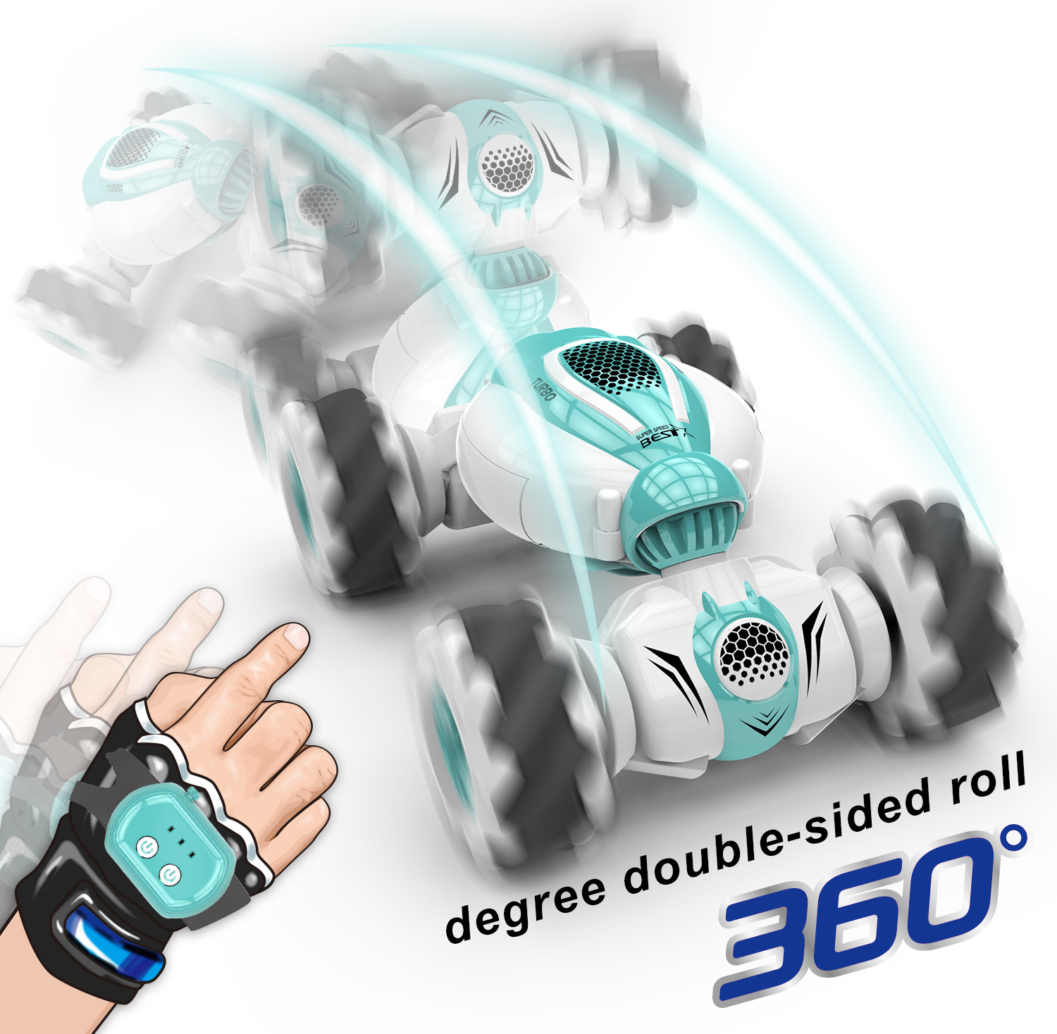 2.4G Remote Control Twisted Car Gesture Sensing 4WD Lateral Stunt RC Toy for Children