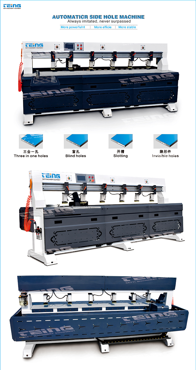 24000rmp/min Spindle Speed CNC Side Drilling Machine for Woodworking Manufacturing