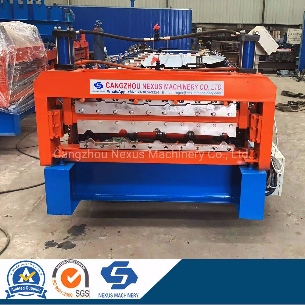 840/910 Double Layer Trapezoidal Roof Sheet Roll Forming Machine with Low Price