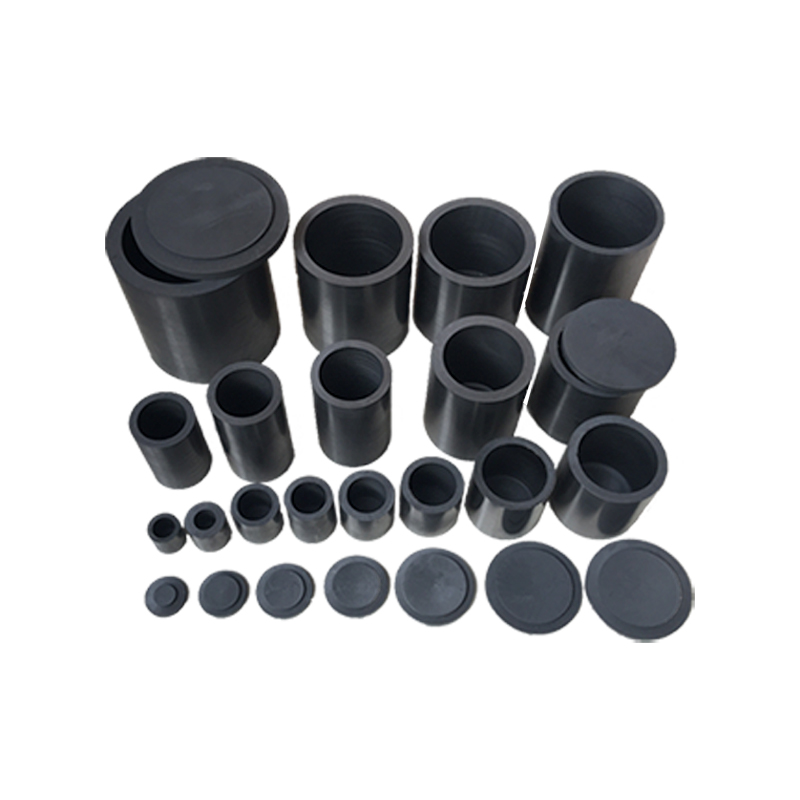 Sales High Temperature Smelting Cylindrical Carbon Crucible with Lid and Fine Structure