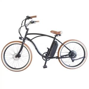 China 7 speed Beach Cruiser Electric Bike 48V 500W Vintage Electric Bicycle 26 Inch wholesale