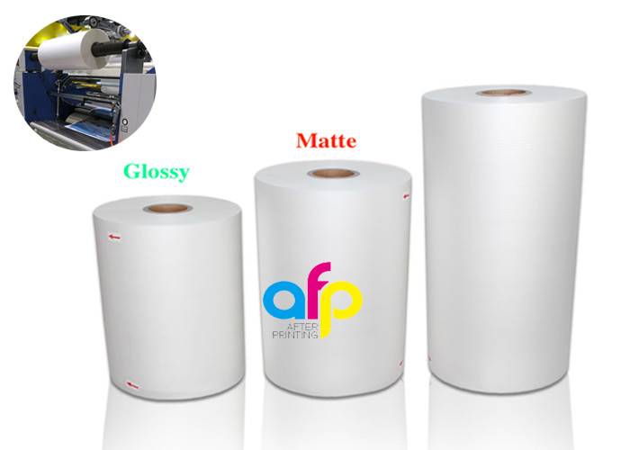 Print Finishing Lamination Bopp Film Roll Glossy / Matt Type EVA Heat Sensitive Layer