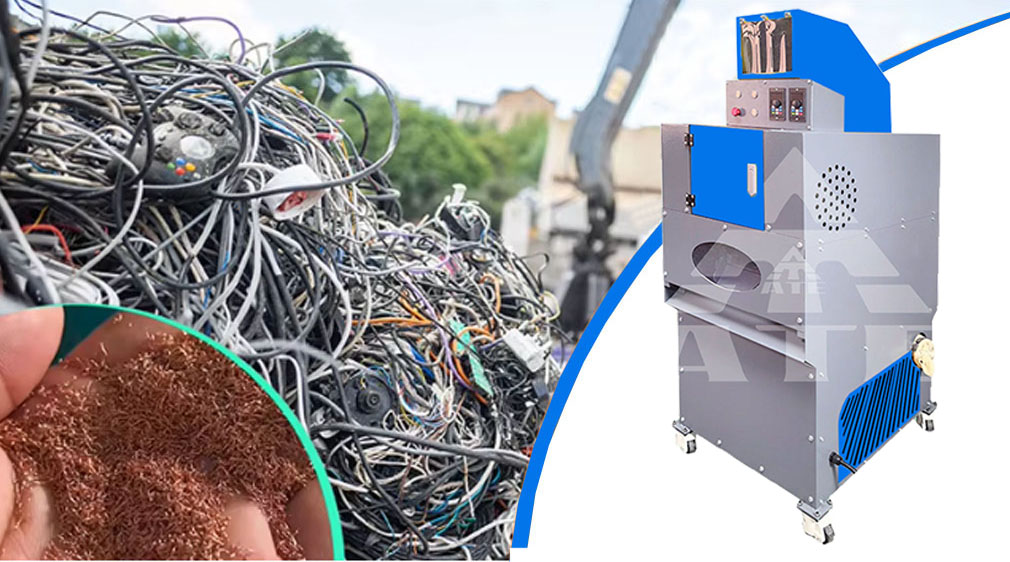 Scrap Copper Wire Recycling Machine Granule 30kg/H-200kg/H Copper Wire Granulator