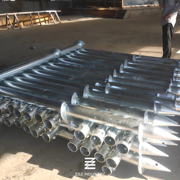 Diameter 76-120mm Ground Screw Post Anchor Iron Tube & Sheet Materia