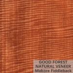Color Makore Natural Wood Veneer Crown Cut Grain Customized Service