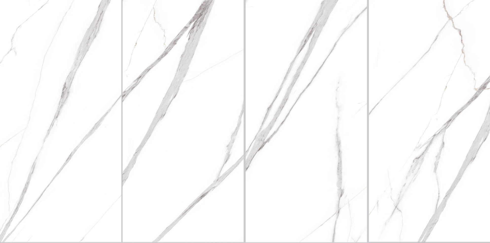 White Full Body Polished Porcelain Floor Size 750x1500 Large Format Marble Look Tile Modern Porcelain Tile