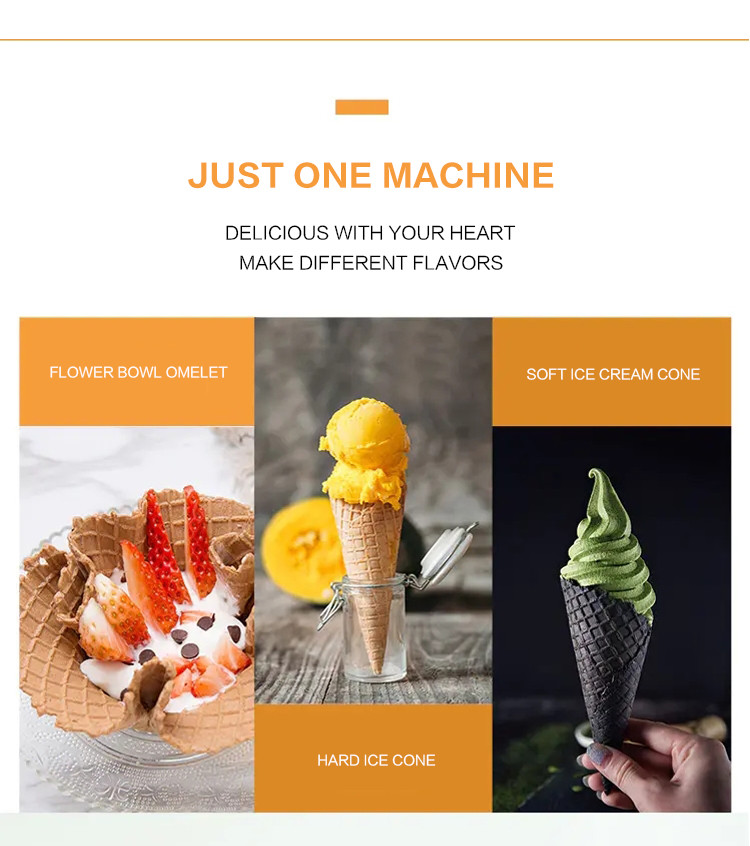 semi Automatic 220V Sugar Cone Making Machine Small Electric Bakery Equipment