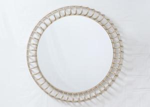 China Round Modern Wrought Handicraft Metal Wall Art Mirror wholesale