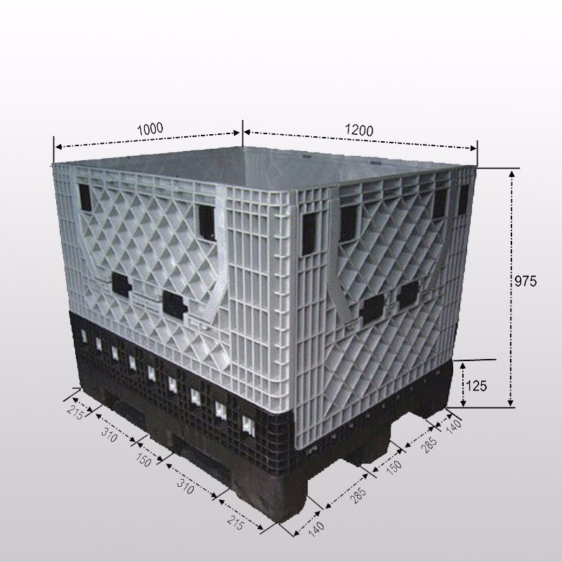 1200x1100 Plastic box foldable pallet container logistics packaging pallets boxes