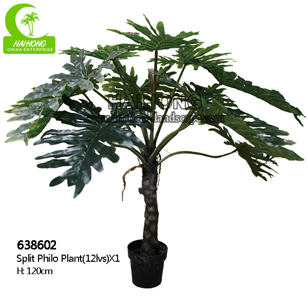 High Simulation 120cm Artificial Landscape Trees , Artificial Split Philo Tree Handmade