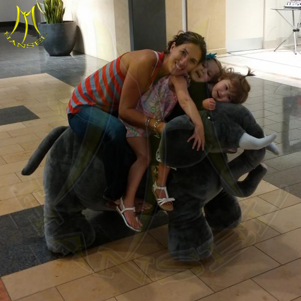 Hansel plush walking toy ride on animales de peluche motorizado in mall