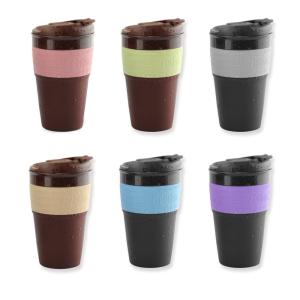 China 350ml Heat Resistant Silicone Foldable Coffee Cups With Lid wholesale