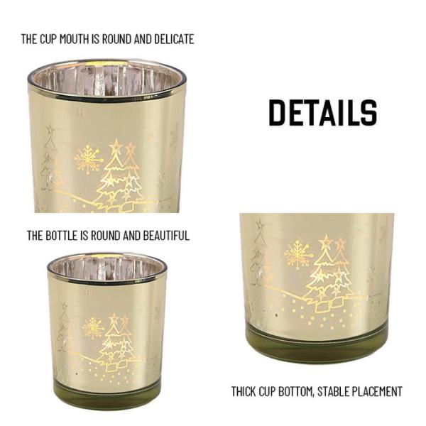 B2B Electroplated Christmas Candle Jars: Bulk Order, Custom Design, Shatter-Resistant for Candle Brands