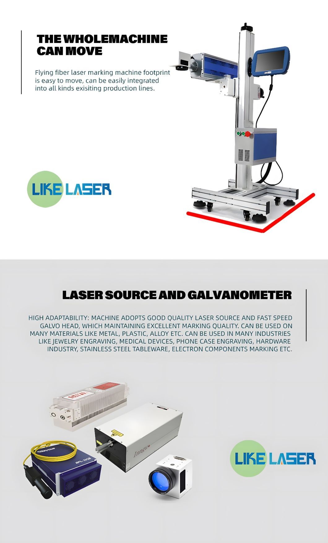 High Speed Vin Code Date Code Serial Number Flying Cable Laser Marking Machine