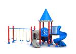 Galvanized steel pipe small size non-toxic castle style outdoor playground for