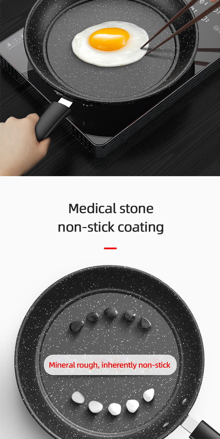 Wholesale Top Seller Kitchen Frypan Non Stick Cooking Pan Medical Stone Non-Stick Frying Pan With Bakelite Handle