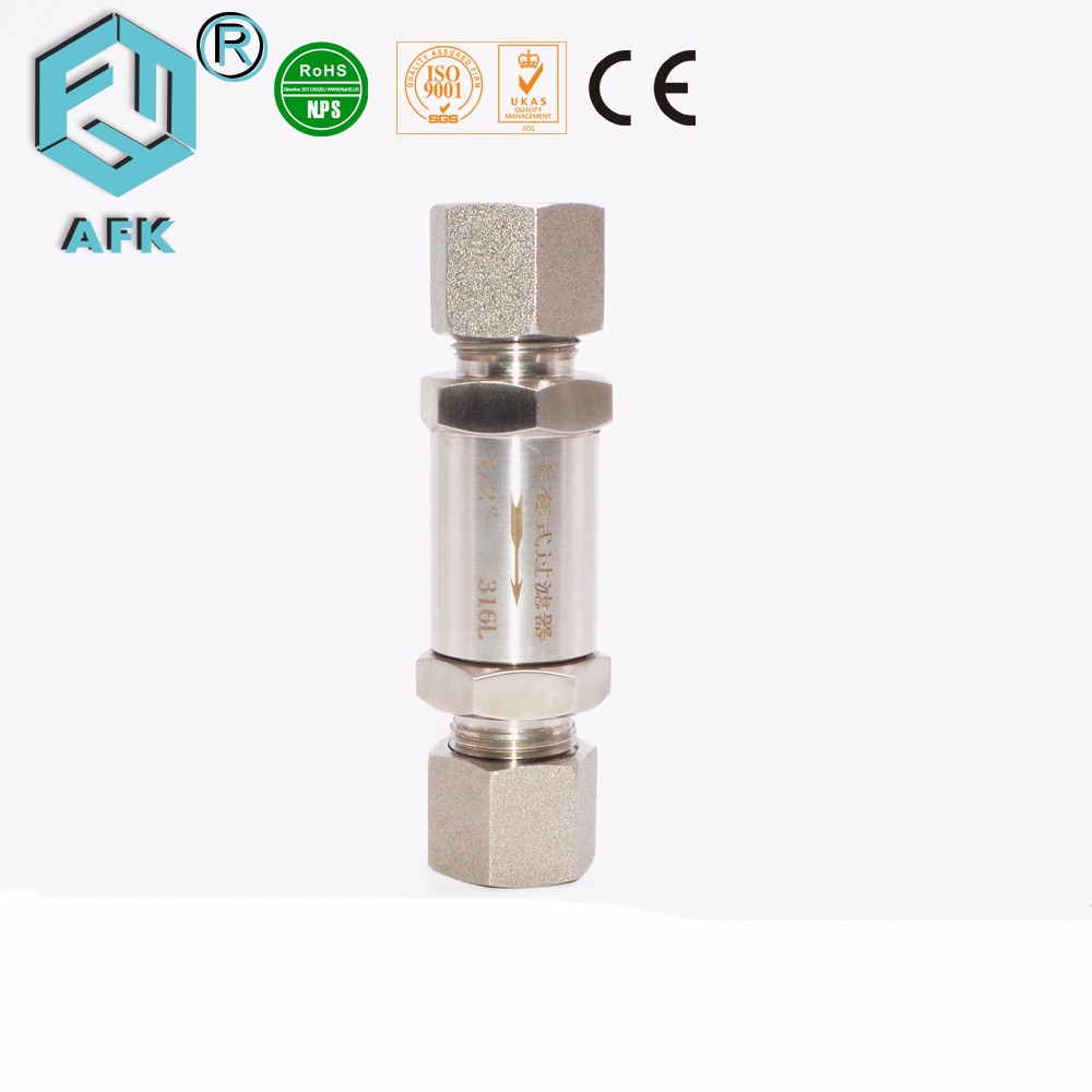 SS 6mm In Line Gas Strainers High Pressure Applied To Liquid Gas