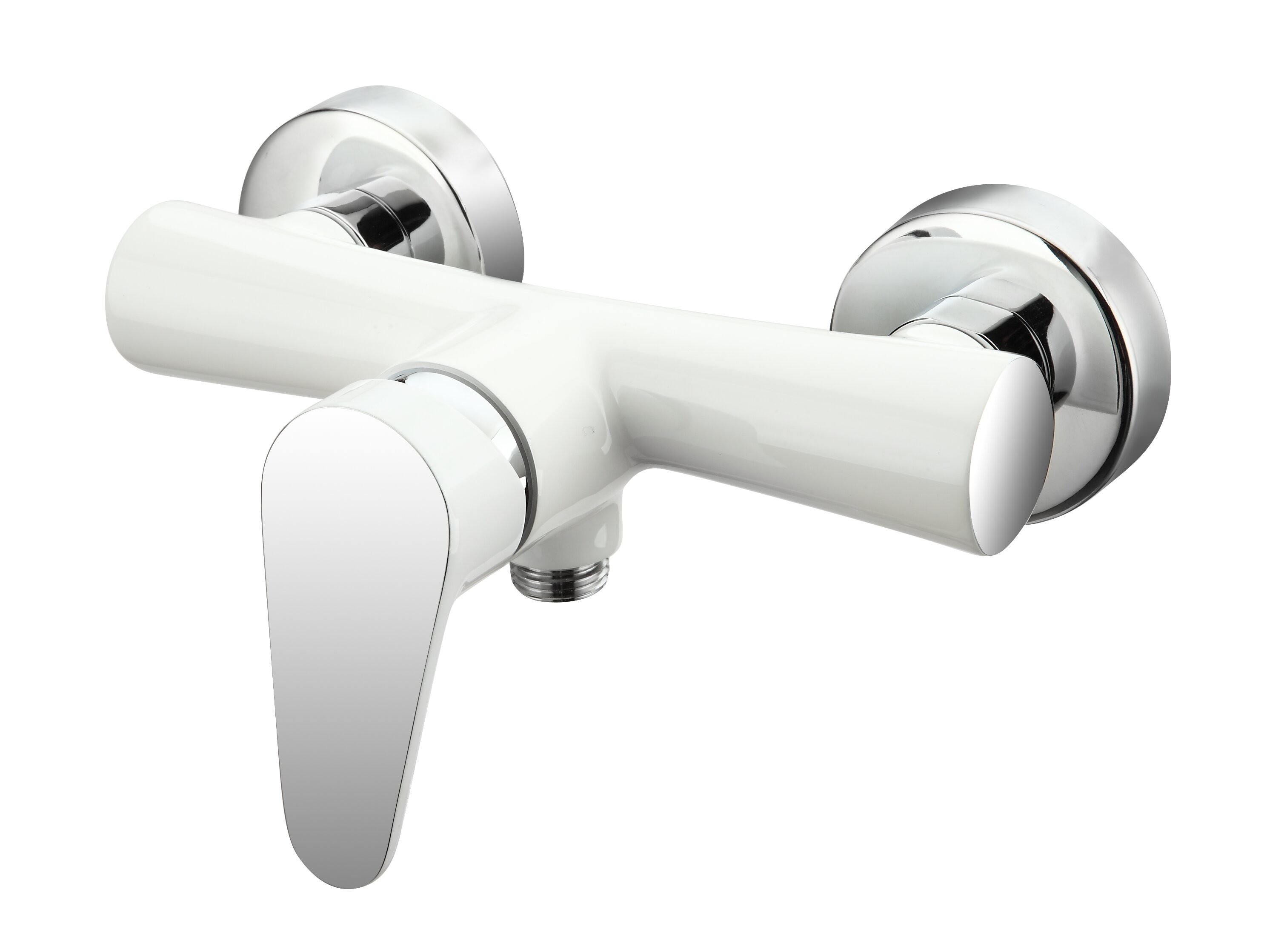 Brass Wall Mounted Shower Mixer Faucet Single Lever Corrosion Resistance