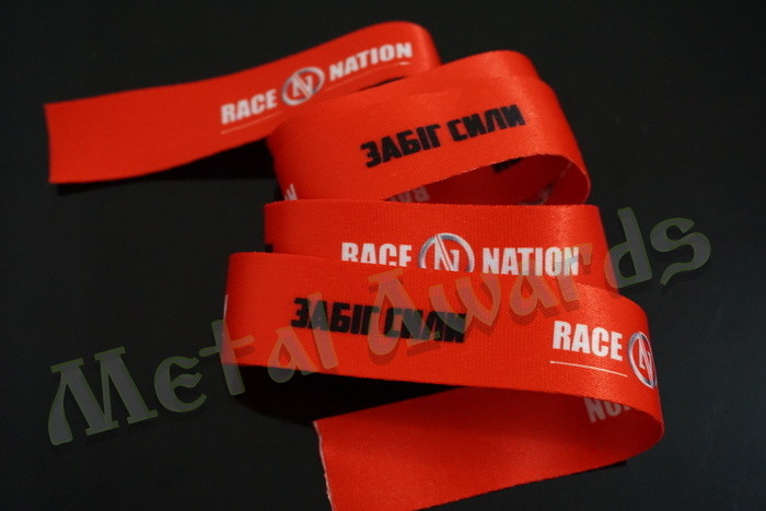 Eco Friendly Custom Medal Ribbons For Awards 25mm / 30mm / 38mm Width