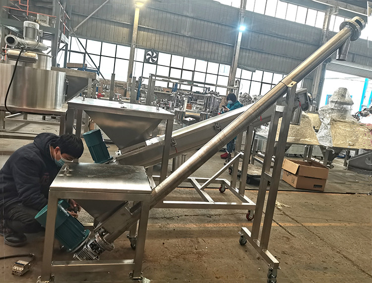 Stainless Steel Inclined Screw Conveyor Spiral For Grain Powder
