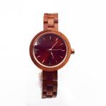 Small Face Ladies Wooden Watches 3 Atm Water Resistant Watch Walnut Wood Cases