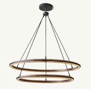 China Modern Brass / Iron Peralta Two Tier Round Chandelier 60'' wholesale