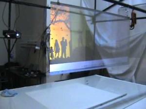 China Clear Plastic Holographic Projection Film For Concert Exhibition and Family movie wholesale