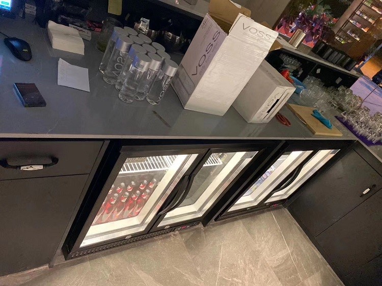 220L Double Glass Door Under Counter Back Bar Cooler Buy Beer Cooler Fridge